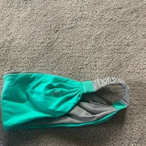 Lululemon reversible headband mint and grey